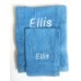 Handdoek blauw (90 cm x 50 cm) Clarysse + washandje